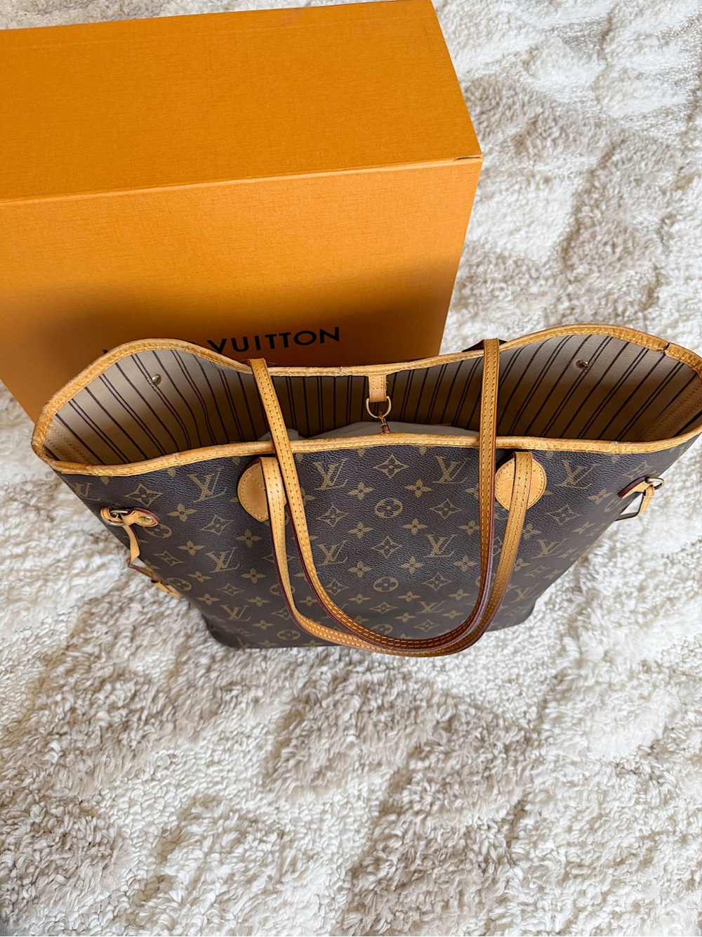 Louis vuitton MM neverfull monogram shoulder bag tote + box - Picture 11 of 16
